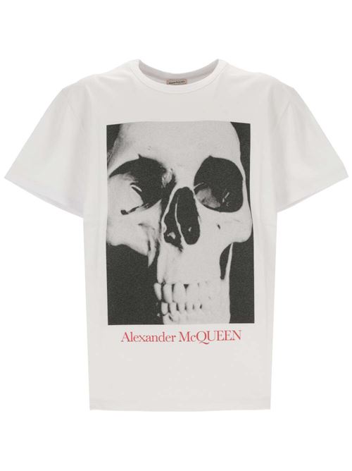 T-shirt con stampa da uomo Alexander McQueen | 781993QTAA60909